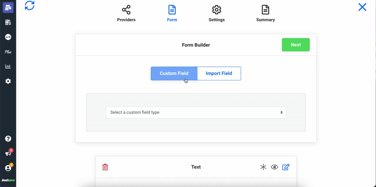 Video walkthrough of adding a hidden single-line text custom field that autopopulates with a code