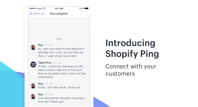 Shopify Ping