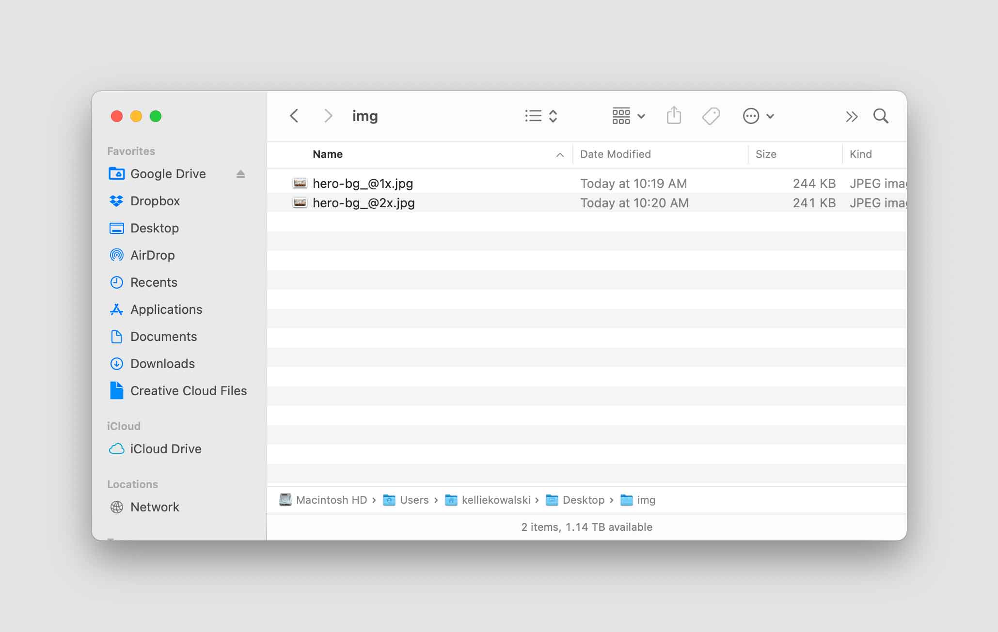 Compressed images showing the 1x file going down to 244 KB while the 2x file remains at 241 KB.