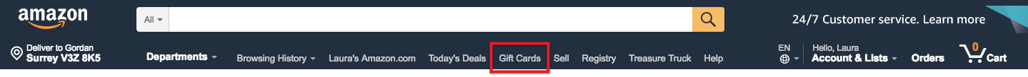 Amazon gift cards