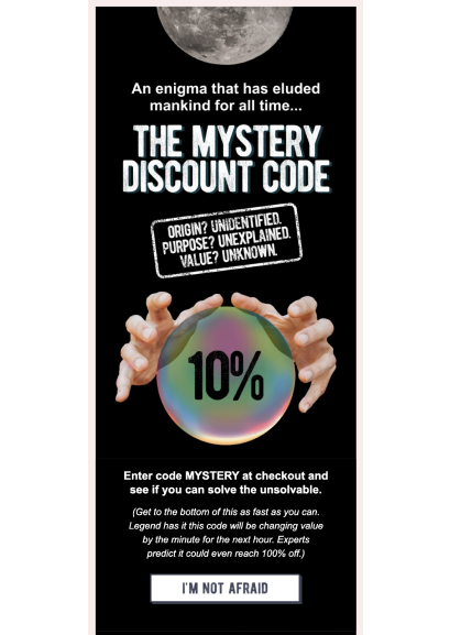 Mystery code offer from Braxley Bands.