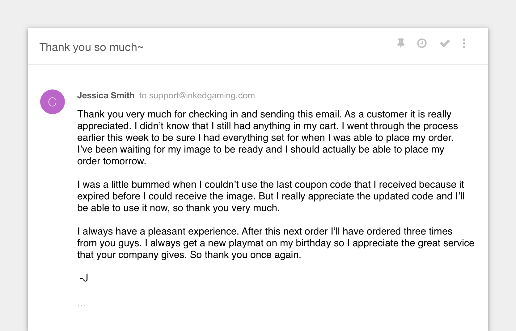 Abandoned Cart Email Response