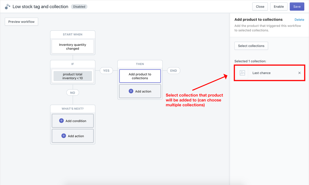 Shopify Low In Stock Example